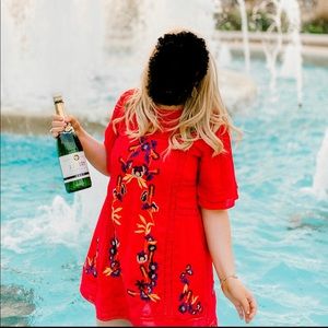 Zara The Stradivorius Collection Red Dress